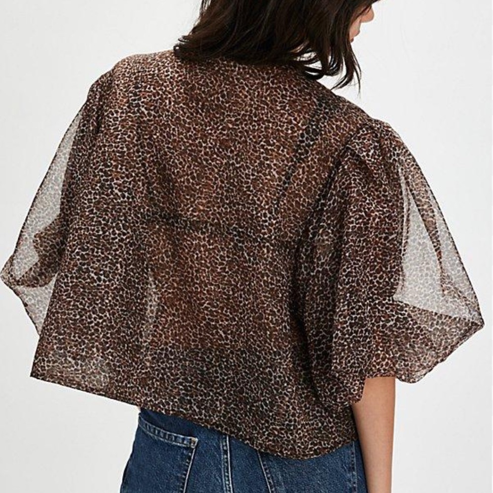 Free people Nigel Preston Leopard Print Sheer top - Picture 3 of 7